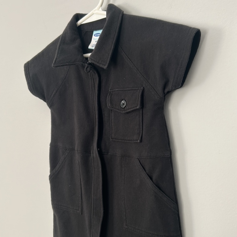 Old Navy Black Collared T Shirt Dress in Size 2T - Picture 3 of 5